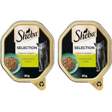 SHEBA Bowl Šlapias maistas katėms su triušienos užkandžiais 2 x 11 x 85 g (2 vnt.)