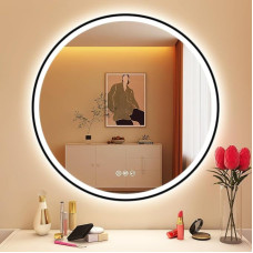 STARLEAD Vonios veidrodis apvalus su apšvietimu, 70 cm skersmens, LED veidrodis apvalus su 