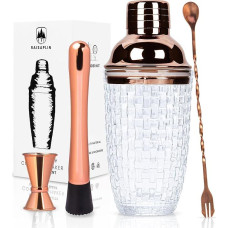 4 Stück Glas Cocktail - Family Bar Primary Bar, Werkzeuge für die Mischung von Getränken einschließlich Glas Barkeeper, 10 