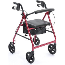 NRS Healthcare A serijos 4 ratų vaikštynė Walker Walker Red