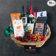 Raudonkepuraitės ir vilko dovanų krepšelis, dovanų idėja su puikiais skanėstais, aukštos kokybės dovanų krepšelis bet kokiai progai, gražiai supakuotas ir paruoštas dovanoti