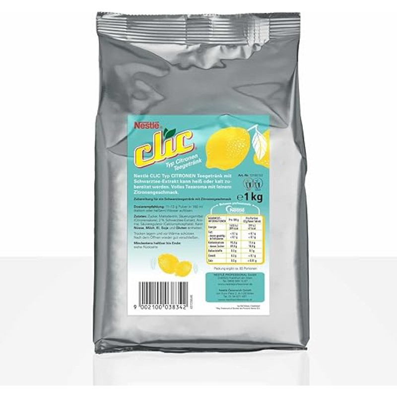 NESTLE Clic Tee Typ Citronen-Teegetränk 1kg, Instanttee