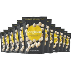 MagNuss Macadamias, skrudinti ir sūdyti makadamijų branduoliai, 12 x 125 g sandėliavimo pakuotė, veganiška, be glitimo