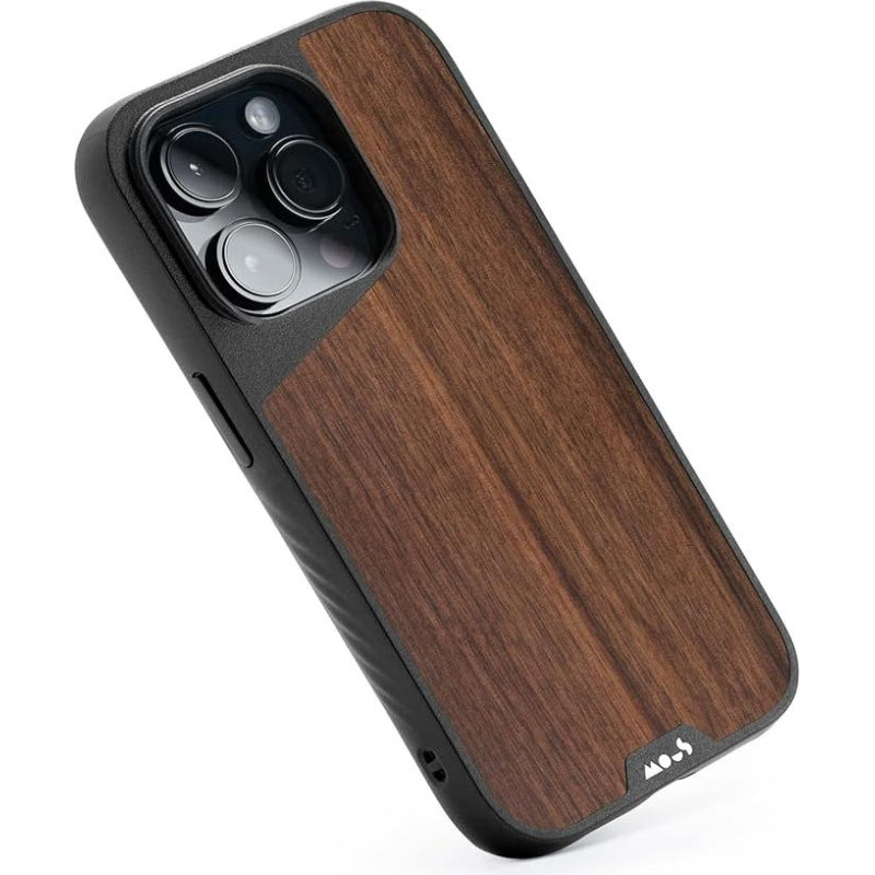 Mous - Dėklas iPhone 14 Pro - Walnut - Limitless 5.0 - Mobiliojo telefono dėklas iPhone 14 Pro MagSafe suderinamas dėklas - Apsauginis dėklas
