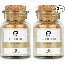 Ankerkraut Pageou, Bio-Gewürz, 65g im Korkenglas, by TV-Koch Ali Güngörmüs für Joghurt-Dip, Hähnchen, Hülsenfrüchte, Eintöpfe, Premium Qualität (Packung mit 2)