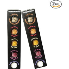 TERRAMAR MALLORCA - 2 x Flor de Sal Black Edition gurmaniškos druskos rinkinys, sudarytas iš 5 Maljorkos jūros druskų ir prieskonių, idealus dovanų rinkinys (2 x 100 g)