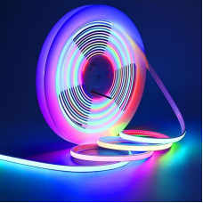 GOMING WS2811 RGB Neon COB LED juosta IP67 Vandeniui atspari adresuojama LED juosta 576 LED / M 16W / M Lanksti LED juosta savaime lipni namų apdailai (maitinimo šaltinis ir valdiklis neįtraukti)