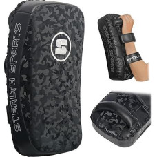 Stealth Sports Muay Thai Pad Curved (EIN Shield) Boxing Punch Shield for Boxing Training MMA Sparring Taekwondo Karate Martial Arts Durable Kick Shield Kickboxing Pad (1 Piece)