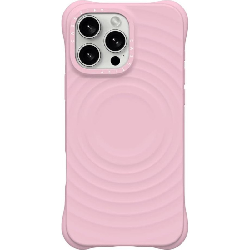 CASETiFY Ripple iPhone 16 Pro Max dėklas [Premium Soft-Touch Silicone/MagSafe Compatible/Protection Against Drops from 6.6ft Height] - Primrose Pink