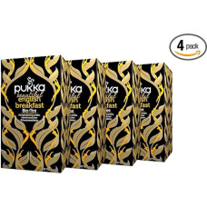 Pukka Bio-Tea Beautiful English Breakfast 80 Tea Bags Pack of 4 (4 x 20 Bags)