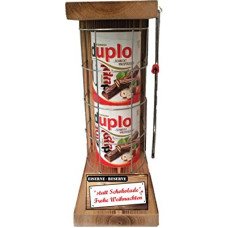 Kalėdinė dovana vyrams moterims dovanų idėja duplo 20 plytelių geležies atsarginis tinklelis su avariniu pjūklu tekstas raudonas vietoj šokolado Linksmų Kalėdų (20 x 18,2 g)