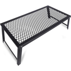 HIKEMAN Folding Campfire Grill - Heavy Duty Camping Grill for Cooking on Open Fire, Camping Accessories Cooking for Barbecue, Picnic, Hiking