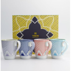 TOKYO DESIGN STUDIO - Lily Flower 4pcs Mug Gift Set 8.8 x 10.5 cm 350 ml 21709 26A 1/6