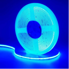GOMING 24 V 10 m COB LED juosta Mėlyna LED juosta 384 LED/M LED juosta Savaime prilimpanti Nėra šviesos dėmių Didelio ryškumo Ne vandeniui IP20 šviesos juosta vidaus namų apdailai (maitinimo šaltinis neįtrauktas)
