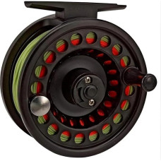 Fly Fishing Reel, Fishing Reel, Fly Fishing Reel Kits and Bag Combo Centre Drag System, Graphite Large Reel