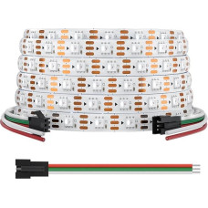 BTF-LIGHTING 5050SMD SK6812 IC RGBW 4-in-1 adresuojama LED juosta RGB + natūrali balta 4500K DC12V 5M 60LEDs/m balta PCB Dreamcolor persekiojimo spalva IP65 vandeniui atspari LED juosta 