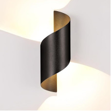 ZIKEY LED sieninis vidaus/ lauko šviestuvas 10 W modernus sieninis šviestuvas, pagamintas iš aliuminio, šiltos baltos spalvos vidaus apšvietimas, lauko sieninis šviestuvas, atsparus vandeniui IP65, skirtas miegamajam, laiptinėms, koridoriui, terasai, kiem