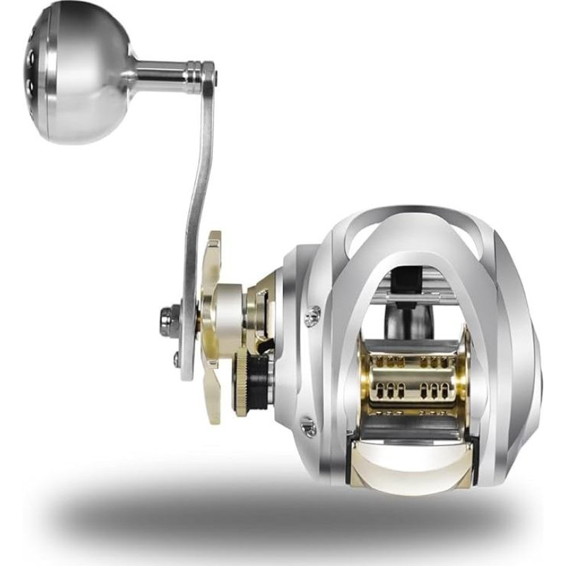Visas metalinis korpusas Drop ritė Didelis Deep Sea Fishing Reel Saltwater vandeniui atsparus kairė ranka