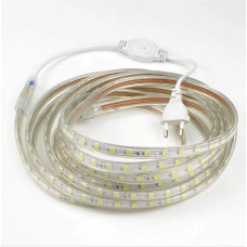 LED juosta, IP65 5050 šviesos juosta, LED juosta 220 V, šaltai balta, 8 m