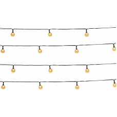 Saulės lemputės, 20 glitzernde Kugeln, LED, šiltos spalvos, 5,8 m, 2 Stück
