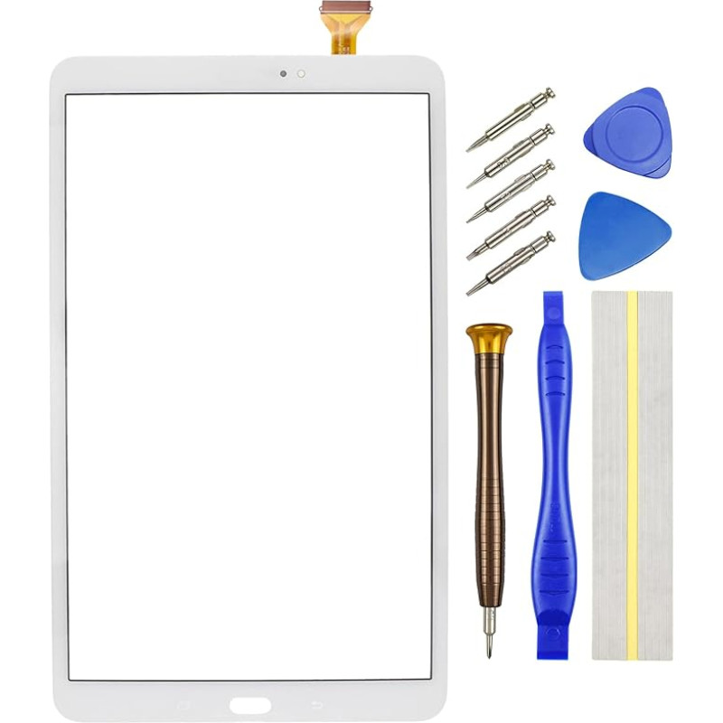 Jutiklinio skaitmeninio ekrano keitimas, skirtas Samsung Galaxy Tab A 10.1 (2016) SM-T580 su 10,1 colio baltos spalvos ekranu, įskaitant išmontavimo įrankius
