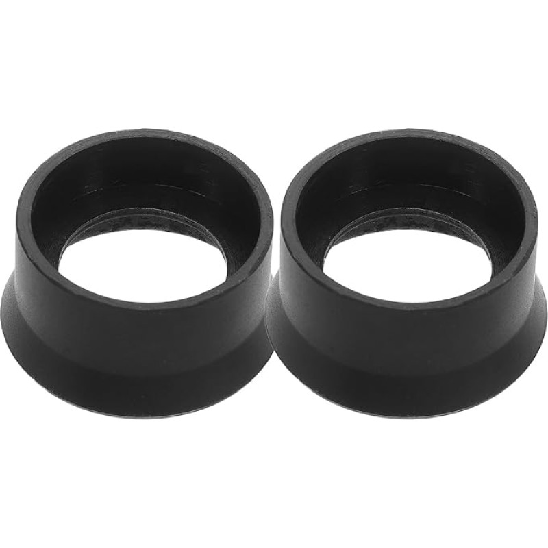 HANABASS Ersatz-Okular-Augenmuscheln aus Gummi für Stereo-Mikroskop und Fernglas, Schwarz, 2 Stück
