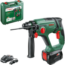 Bosch Home and Garden Cordless Drill Universal Hammer 18 V (1 x Battery 4.0 Ah, 18 Volt System, for Drilling, Hammer Drilling, Chiselling and Screwing, in Case)