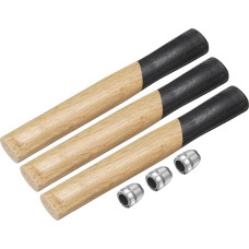 sourcing map 3 x Holzschlittenhammer, 25,9 cm, Ersatzgriffe aus Holz mit runden Keilen für 0,9 kg runden achteckigen Kopf, Terrassenbau, Schreinerbau, Heimwerker, Schlitten, Axt-Werkzeuge