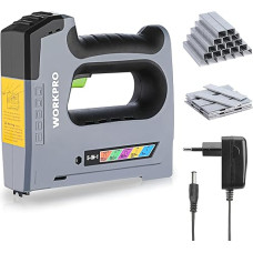 WORKPRO 5-in-1 elektrinis segiklis 3,6 V, 2000 mAh akumuliatoriaus baterija, skirtas JT21, T50, T20, BN18, PIN su 2000 segtukų ir vinių, idealiai tinka dekoravimui, baldų statybai