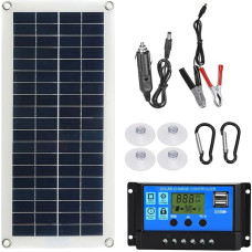 Polikristalinis starterio rinkinys 12V - Saulės kolektorius 10W - Saulės elementų valdiklis 10A 20A 30A 40A 40A 50A 60A 100A RV automobiliams MP3 PAD išorinis akumuliatorius