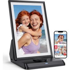 FRAMEO 10.1 Inch Digital Picture Frame WiFi with 3000 mAh Battery 1280 x 800 IPS Touchscreen Digital Picture Frame, 32 GB Memory, Auto Rotation Electronic Photo Frame, Share Photos/Videos Immediately