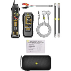 Für ANENG M469A Multifunktionaler Kabeltester und Draht für Netzwerk, Telefon (RJ11) und Stromleitungen – Durchgang, Kurz-/Offener Stromkreis, Gleichspannung (schwarz)