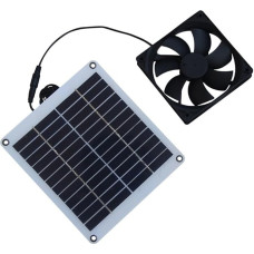 Solarbetriebener Dachbodenventilator, 5 W, 12 V, polykristallines Solarmodul-Lüftungsset für Gewächshäuser, Hühnerställe und Haustierhütten
