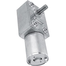 12V DC High Torque Geared Motor with Vertical Output Shaft without Self-Locking for Miniature Door Opener Winch (5RPM)