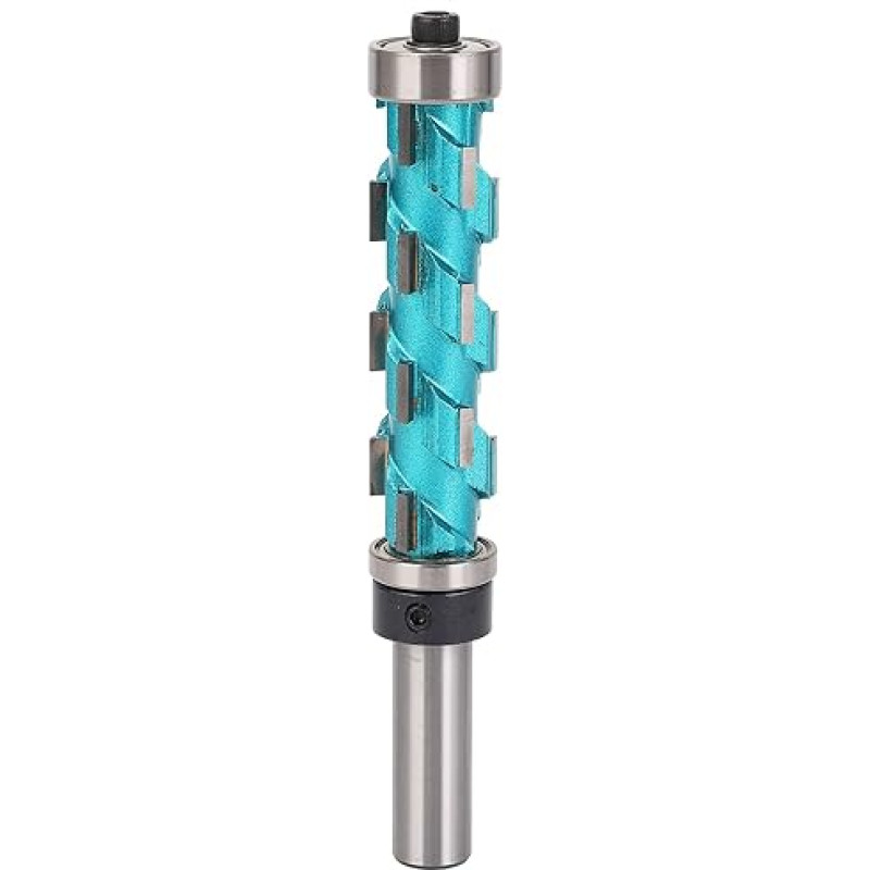Bündigfräser-Fräser, 12-Mm-Schaft, Hartmetallmaterial, Doppelt Gelagerter Spiralschneider, 65 Mm Schnittlänge für Professionelle Holzbearbeitung