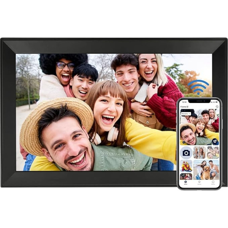 Skaitmeninis nuotraukų rėmelis 15,6 colių 32GB WiFi elektroninis nuotraukų rėmelis 1280 x 800 HD IPS jutiklinis ekranas Atmintis Automatinis sukimas Dalintis nuotraukomis ir vaizdo įrašais Dovanos tėvams / draugams