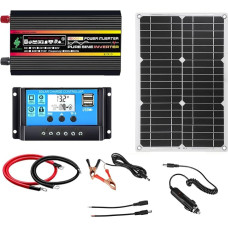 10000-W-Wechselrichter-Kit mit Reiner Sinuswelle, wasserdichtem 18-W-Solarpanel und 30-A-Controller for den Einsatz zu Hause, im Wohnmobil und auf dem Wasser