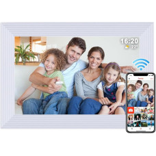 Frameo WiFi Digitaler Bilderrahmen 10,1 Zoll - 1280x800 HD IPS jutiklinis ekranas Bilderrahmen Elektronisch, 32 GB kaupiklis, automatinis sukimas, Wandmontage, Digitaler Bilderrahmen zum Teilen von Fotos und Videos