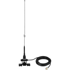 Bingfu Dual Band VHF UHF Mobile Antenna 136-174MHz & 400-460MHz - 53cm Ham Antenna with Bracket, PL259 Plug and 5m Cable for Two-Way and Amateur Radios