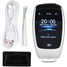 Universalus TK900 LCD jutiklinio ekrano išmanusis raktelis, skirtas modeliams su variklio paleidimo-išjungimo mygtuku (sidabrinės spalvos)