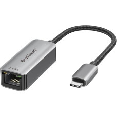 BrosTrend 2.5Gb USB C Ethernet Adapter for PC MacBook Pro/Air iPad (Thunderbolt 3/4/5), Aluminium USB LAN Adapter RJ45 Network Adapter Compatible with Windows MacOS iOS Linux, ChromeOS, Lifetime