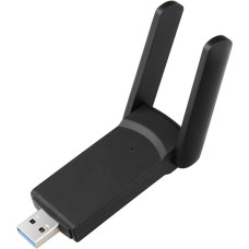 WLAN Stick for PC, USB WLAN Stick Adapter PC WiFi Adapter with Antennas, Internet Stick, Laptop, Dual Band 2.4GHz/5.8GHz 1300Mbps Compatible with 10/8/7, Default