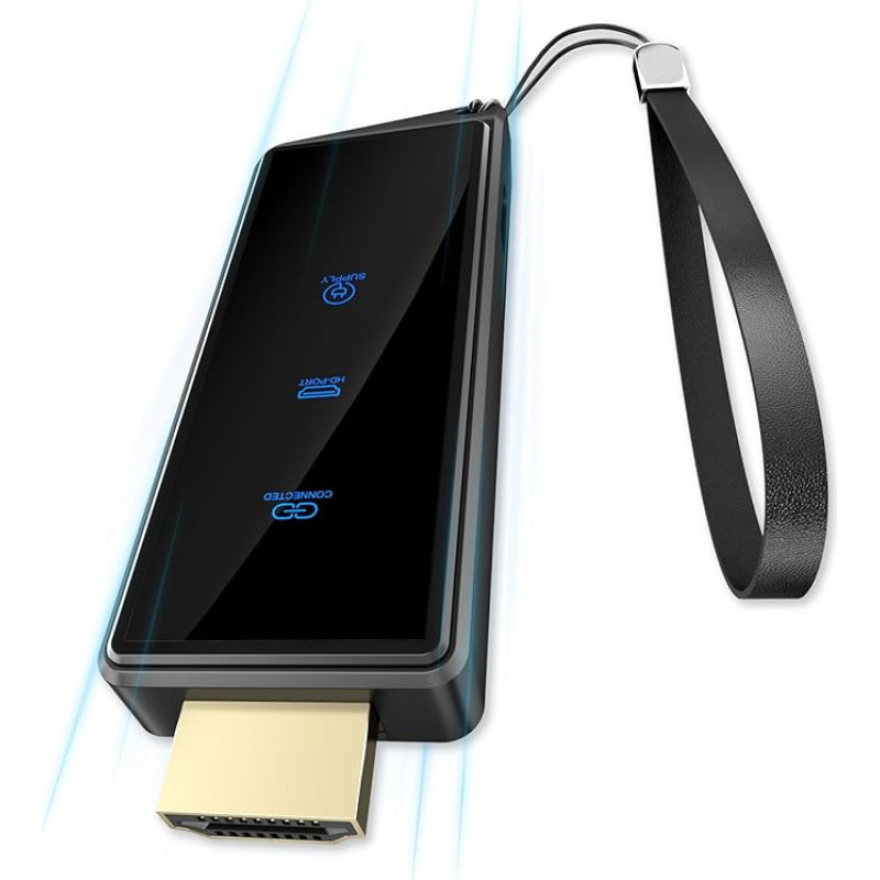 Miracast Wireless HDMI Dongle Adapter, Portable HDMI Bluetooth Adapter Dongle with for Streaming Video/Audio/Files Transfer from Android Smartphone to HDTV