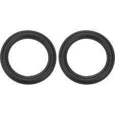 sourcing map 2 Stück 8,9 cm Gummi-Lautsprecherkanten-Einfassungsringe 89 x 62 mm (IDxOD) perforierte Subwoofer-Ringe Ersatzteile für Lautsprecherreparatur oder Heimwerker, Schwarz