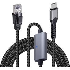 Duttek USB C auf Ethernet Kabel 3m (1000Mbps), USB C Stecker auf RJ45 Stecker Netzwerkkabel für MacBook, iPad, iPhone 15/14 – LAN Kabel mit Gigabit für stabiles Internet
