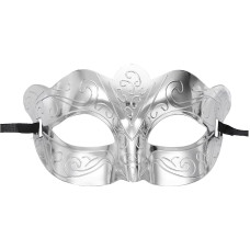 išteklių žemėlapis Maskerade-Maske, Karnevalsmaske für Herren, pusės šventė, Halloween-Kostüm für Maskerade, Šalis, Abschlussball, kamuolys, Geburtstag, Gras, silberfarben, männlicher Jazz-Stil