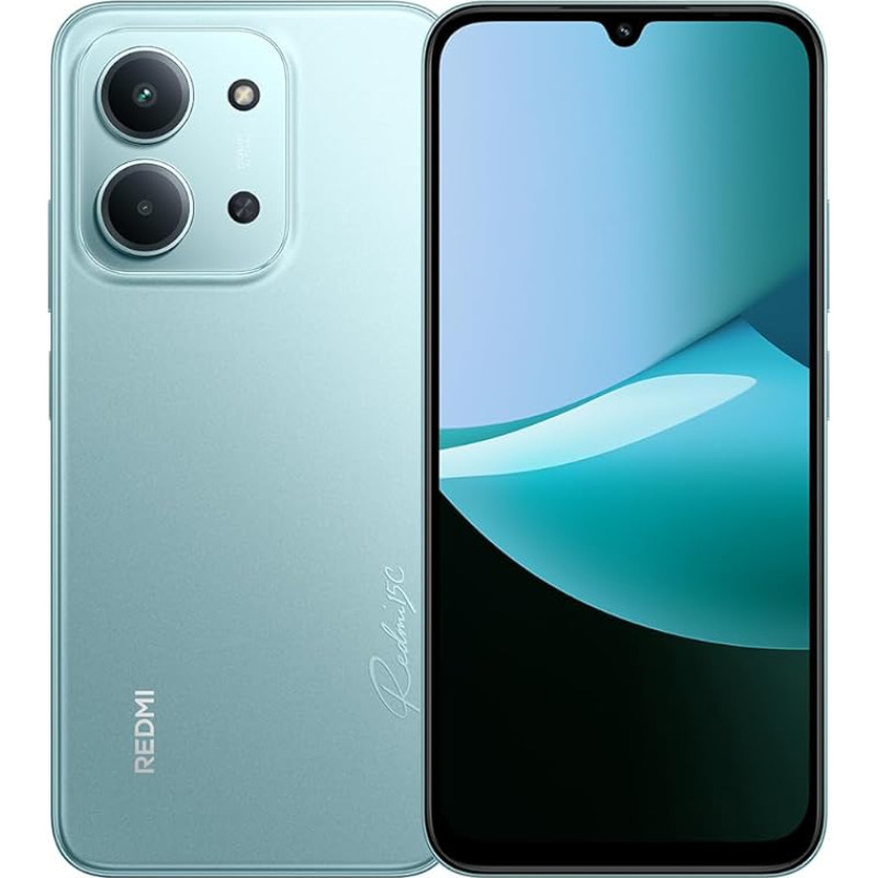 XIAOMI Redmi 15C 4G NFC išmanusis telefonas, 6,9 colio, žalias, 8+256 GB, 6000 mAh baterija (tipo), 50 MP AI dvigubos kameros sistema, 33 W turbininis įkrovimas, 