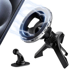 volport MagSafe automobiliniam laikikliui Apvalus ventiliacijos magnetinis automobilinis mobiliojo telefono laikiklis automobiliui Mercedes Benz Audi Mini Cooper BMW Fiat Suderinamas su iPhone 17 16 15 14 13 12 Pro Max Plus Mini Air