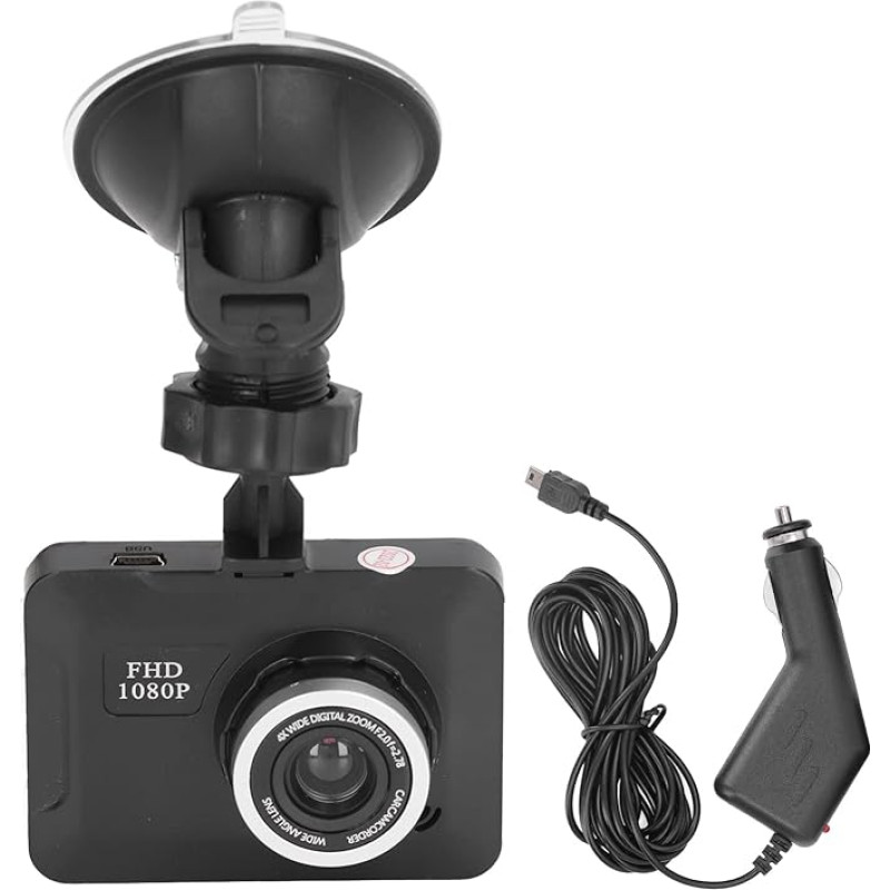 Automobilių vaizdo registratorius Dashcam daugiafunkcinė Full HD kilpos judesio aptikimo kamera
