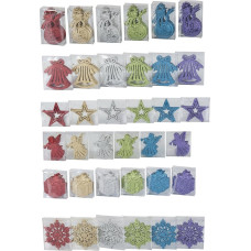 Kalėdinės dovanos 6 kalėdinių dekoracijų rinkinys 10 cm 00127